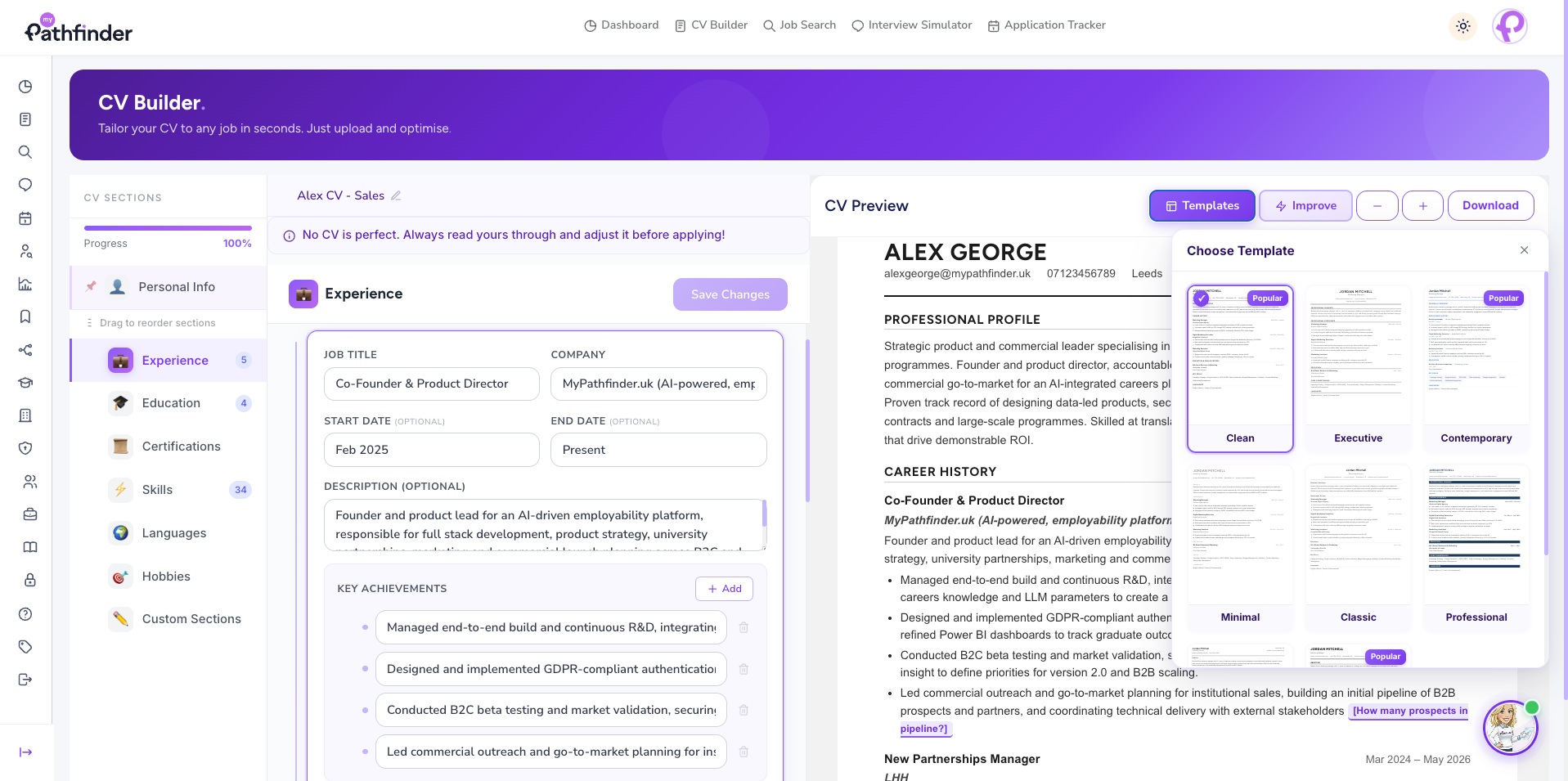 CV Builder